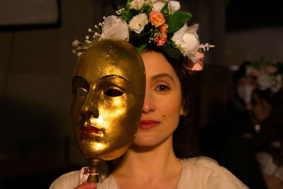 Rafaëlle Cohen as Anne Boleyn in BBC docu-drama The Boleyns: A Scandalous Family