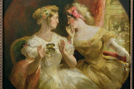 Victorian women gossip at the opera (Photo by Bridgeman Images)
