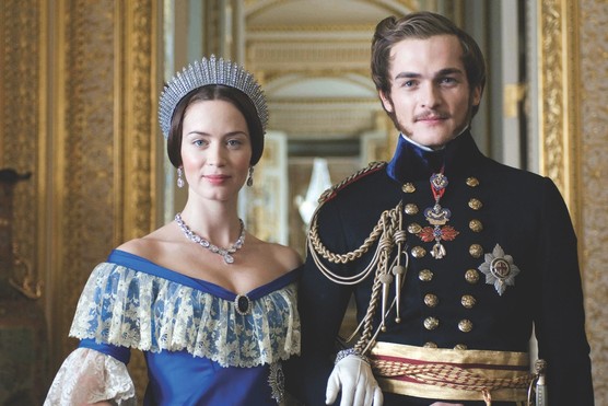 The chemistry between Emily Blunt (Victoria) and Rupert Friend (Albert) is palpable in the 2009 biopic. (Image by Alamy)
