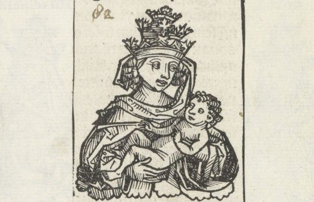 Pope Joan with her child. Pope Joan with her child.