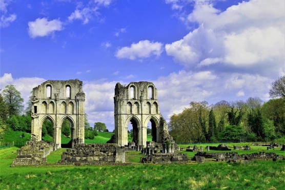 The ruins of the once magnificent Roche Abbey