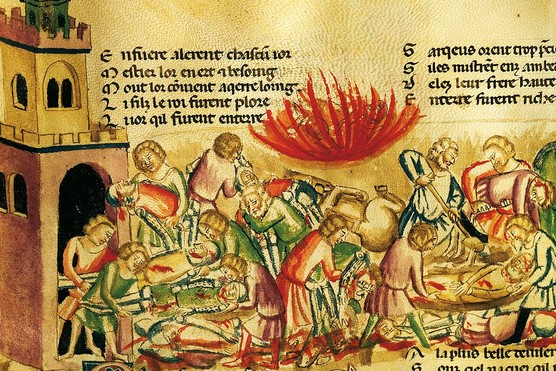 The effects of the disease known as the Black Death
