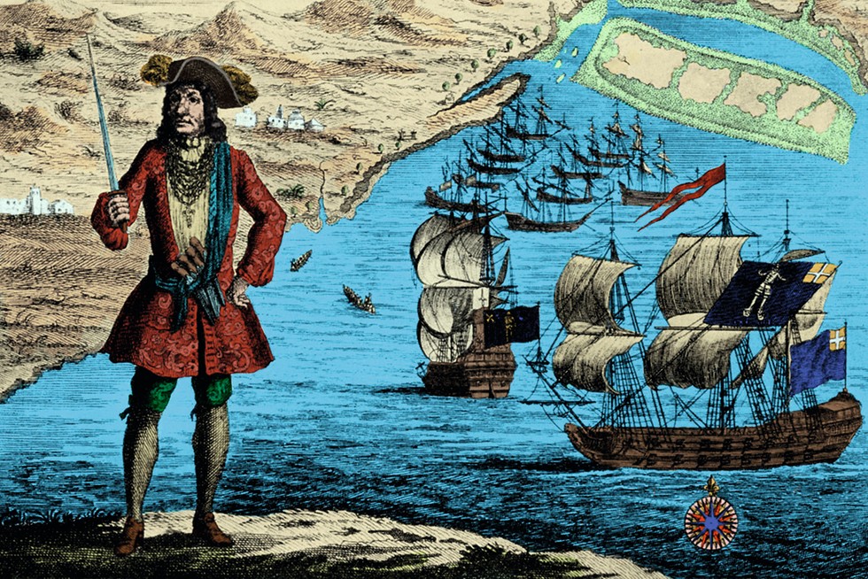 A coloured engraving of pirate captain Bartholomew Roberts, who enforced strict rules on his ship. (Photo by Getty Images) A coloured engraving of pirate captain Bartholomew Roberts, who enforced strict rules on his ship.