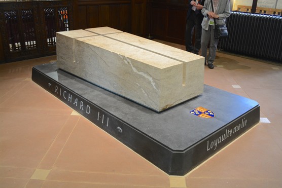 The tomb of King Richard III, who was reinterred at Leicester cathedral of Saint Martin following the discovery of his body in 2012. (Photo by Getty Images)