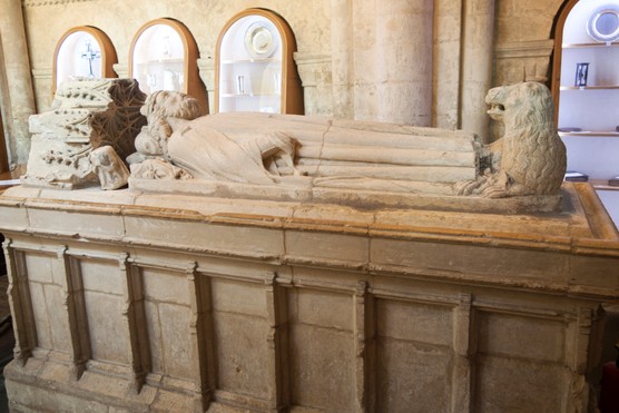 A memorial tomb to King Æthelstan, in Malmesbury Abbey, Wiltshire. (Photo by Geography Photos/UIG via Getty Images)