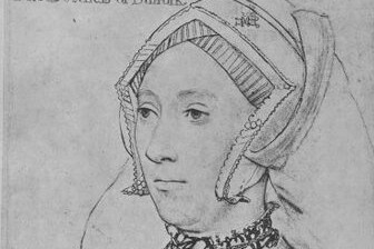 Katherine Willoughby in an 18th-century engraving after a Hans Holbein the Younger portrait. In 1546 the prospect of her marrying England's ageing King Henry VIII was causing tongues to wag in diplomatic circles. (Photo by Print Collector/Getty Images)