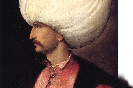 A portrait of Suleiman I, Sultan of the Ottoman Empire, shown in profile