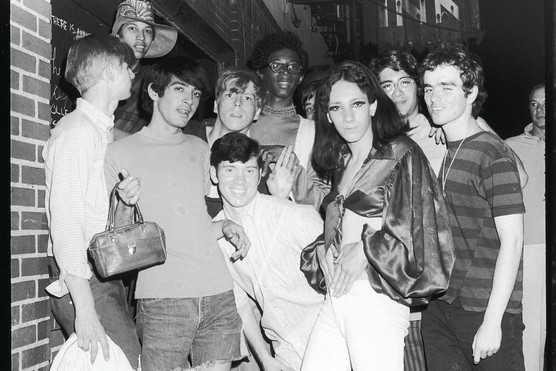 New Yorkers outside the Stonewall Inn in June 1969.