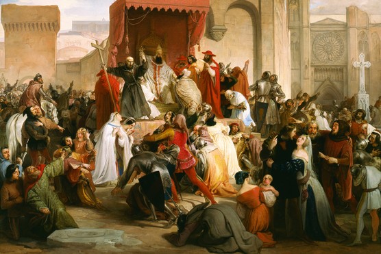 "Pope Urban II’s address at the Council of Clermont, the moment that triggered the First Crusade, has gone down as perhaps the most influential speech in history," writes Sandbrook. (Fine Art Images/Heritage Images/Getty Images)