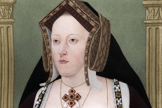 A portrait of Catherine of Aragon, Henry VIII's first wife. Henry and Catherine's marriage was a happy one, until their failure to produce a male heir began to cast a long shadow. (Photo by The Print Collector/Getty Images)