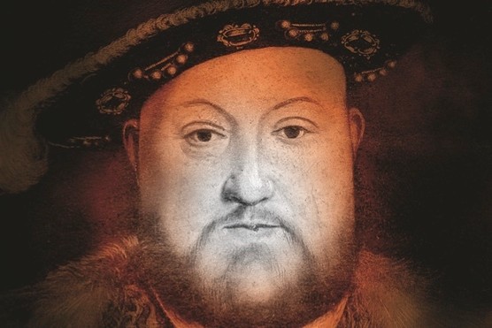 Closeup of Henry VIII's face