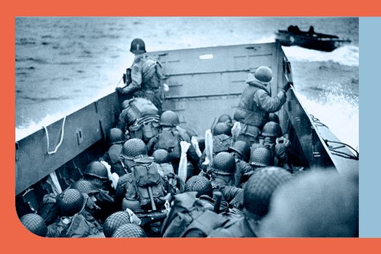 A Landing Craft, Vehicle, Personnel (LCVP) approaches Omaha Beach, Normandy on D-Day (Photo by Galerie Bilderwelt/Getty Images)