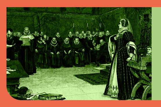 Mary, Queen of Scots during her trial at Fotheringhay Castle – where she was also executed for her alleged role in the Babington Plot (Photo by Culture Club/Getty Images)
