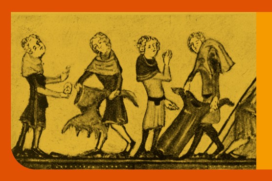 Clothes infected by the Black Death are burned in medieval Europe, c1340. (Photo by Hulton Archive/Getty Images)