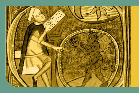 The dark side: A man summons demons in a 14th-century English encyclopaedia. "Some educated men were determined to contact the spirit world – and took great risks to do so," writes Catherine Rider. (Photo by Bridgeman)