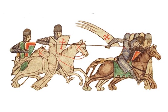 The Knights Templar depicted on an antique map of Jerusalem. (Alamy)