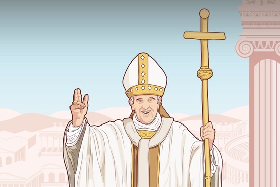 Illustation of a pope