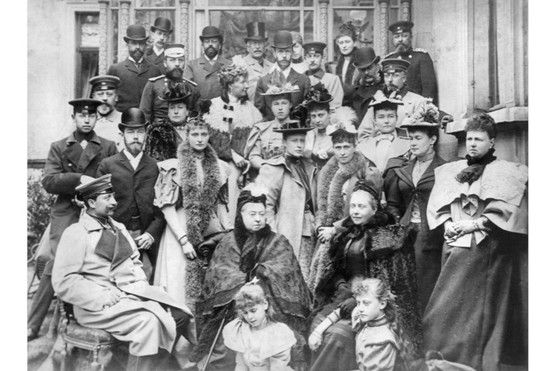 Queen Victoria with her children and grandchildren