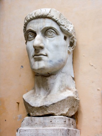Constantine, the first Roman emperor to convert to Christianity. (Photo by VCG Wilson/Corbis via Getty Images) Roman emperor Constantine
