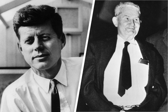 John F Kennedy in 1960 (left) and would-be assassin Richard Pavlick