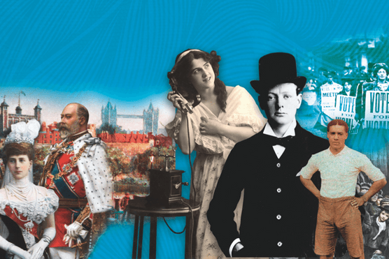 A composite image showing the Edwardians