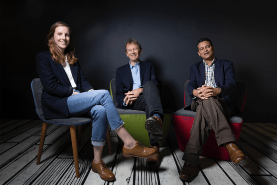 Catherine Nixey, Rana Mitter and Michael Wood, photographed by Fran Monks for BBC History Magazine