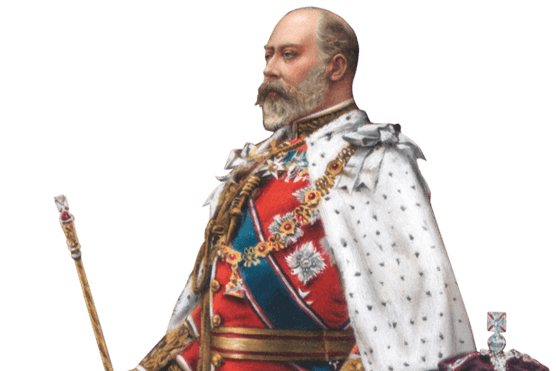 King Edward VII in his coronation robes.