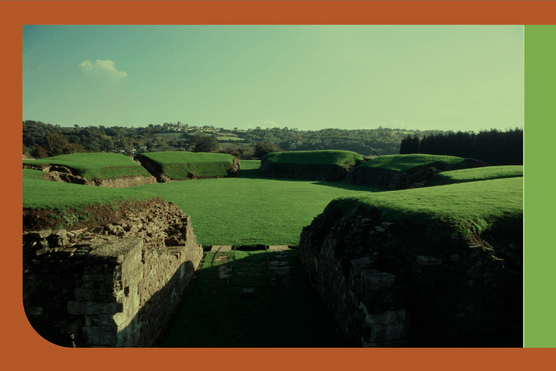 Roman amphitheatre in Caerleon, Wales. (Photo by DeAgostini/Getty Images)