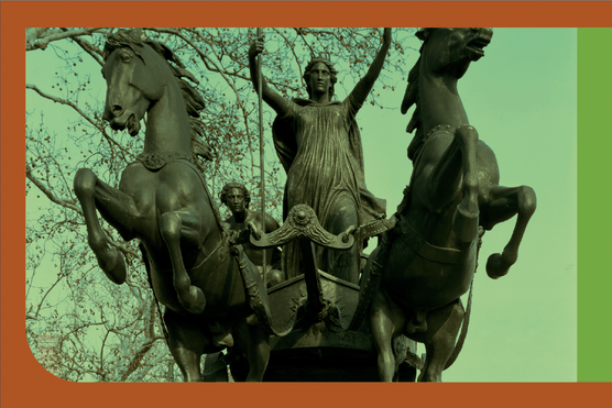 A c1850 bronze statue by Thomas Thornycroft commemorating Boudica and her daughters. (Photo by Historica Graphica Collection/Heritage Images/Getty Images)