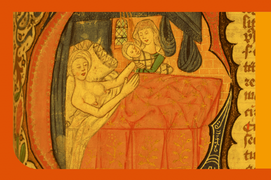 A mother receives her newborn baby in a c1490 text written for Henry VII. Childbirth in the Middle Ages exposed both mother and child to great peril but, writes Elma Brenner, midwives had the expertise to intervene when complications arose. (Photo by Bridgeman)